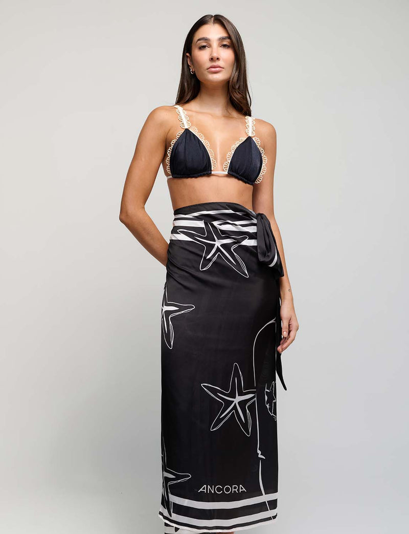 Pareo With in the Stars Black