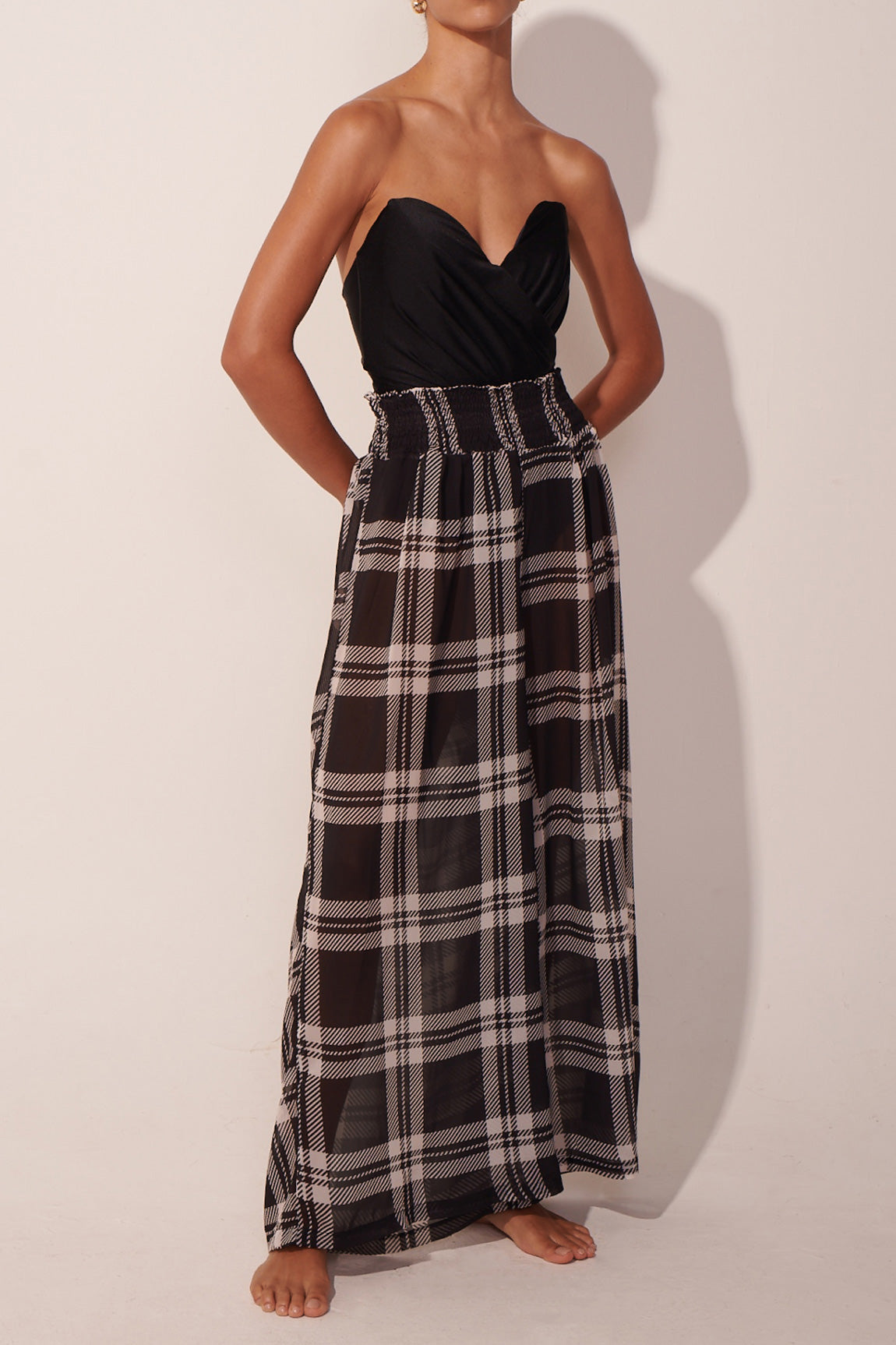 Pantalón The Vintage Checked Maxi Black