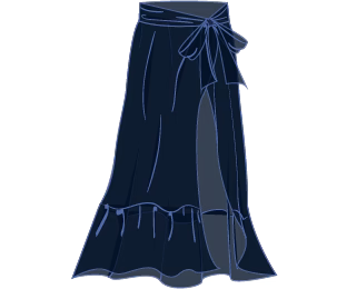 Ruffle Maxi Skirt